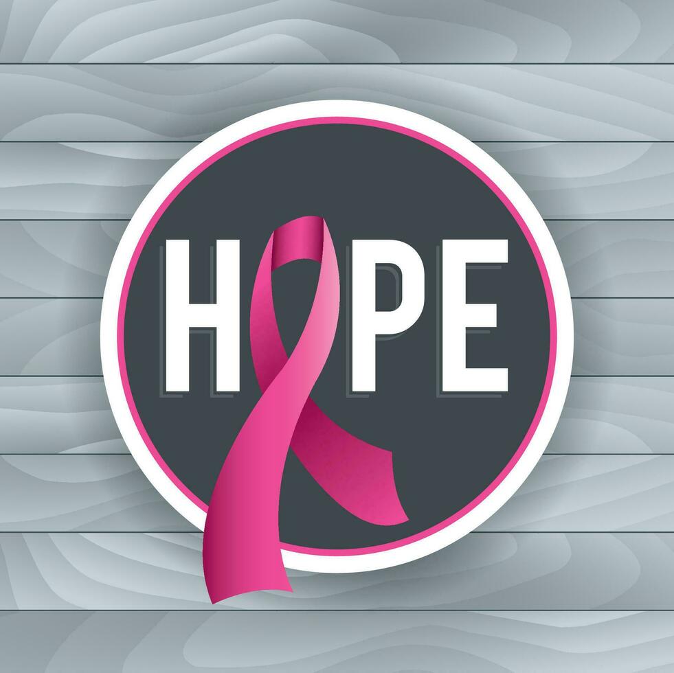 borst kanker bewustzijn hoop thema illustratie vector