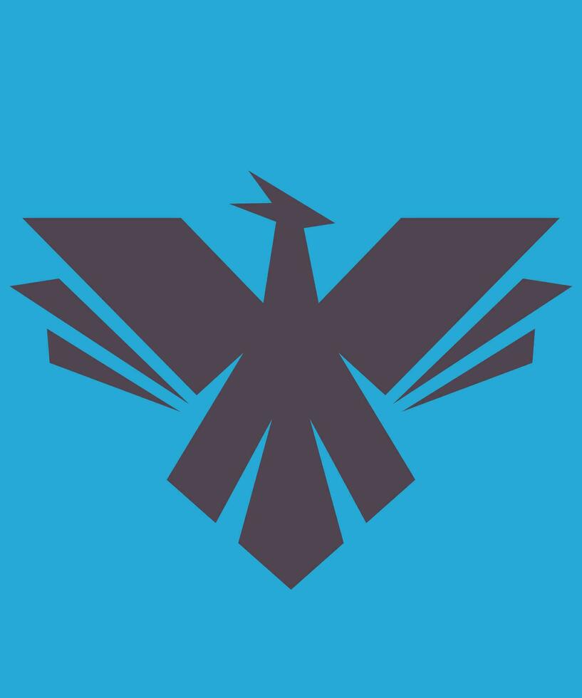 illustratie van een gemakkelijk en uniek abstract vogel Aan blauw achtergrond voor logo vector