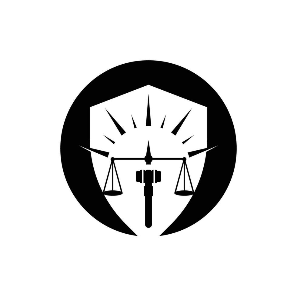 wet en gerechtigheid logo vector sjabloon illustratie