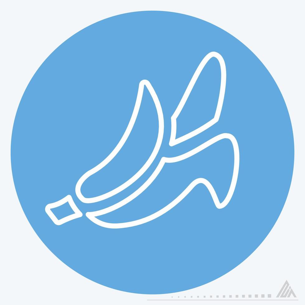 pictogram banaan - blauwe ogen stijl vector