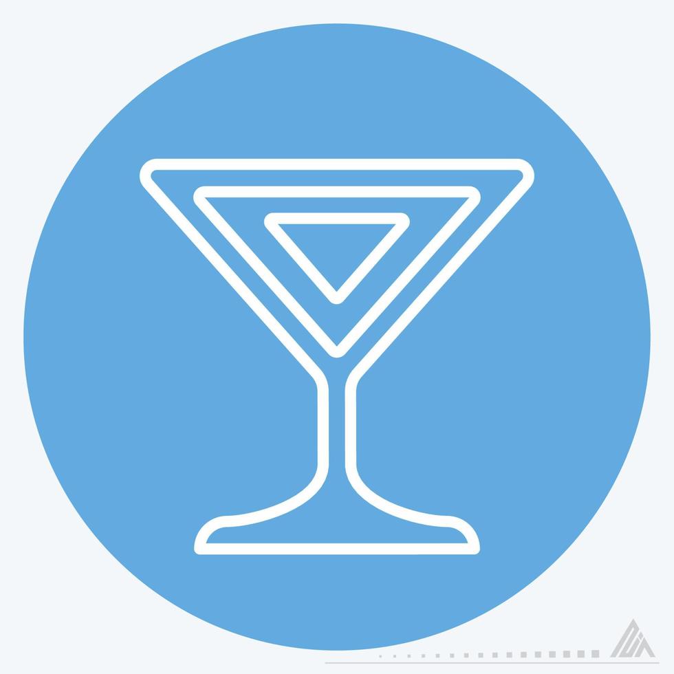 icoon cocktail - blauwe ogen stijl vector