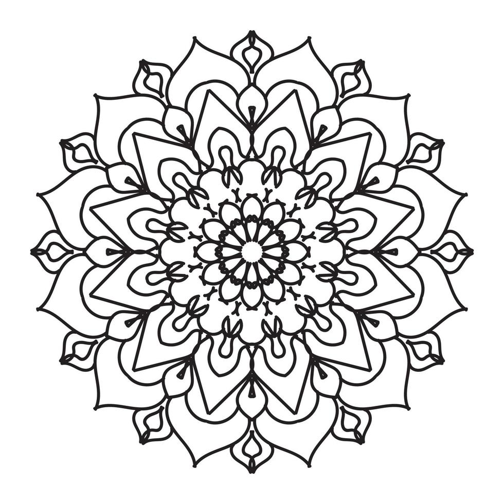 mandala's voor kleurboek. decoratieve ronde ornamenten. vintage decoratieve elementen. oosters patroon, vectorillustratie. mandala voor henna, mehndi, tatoeage, decoratie vector