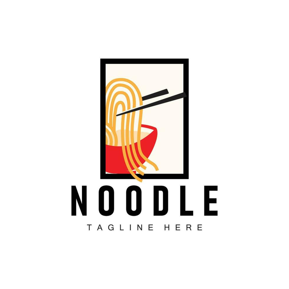 ramen noodle logo gemakkelijk noodle en kom ontwerp inspiratie Chinese voedsel sjabloon illustratie vector