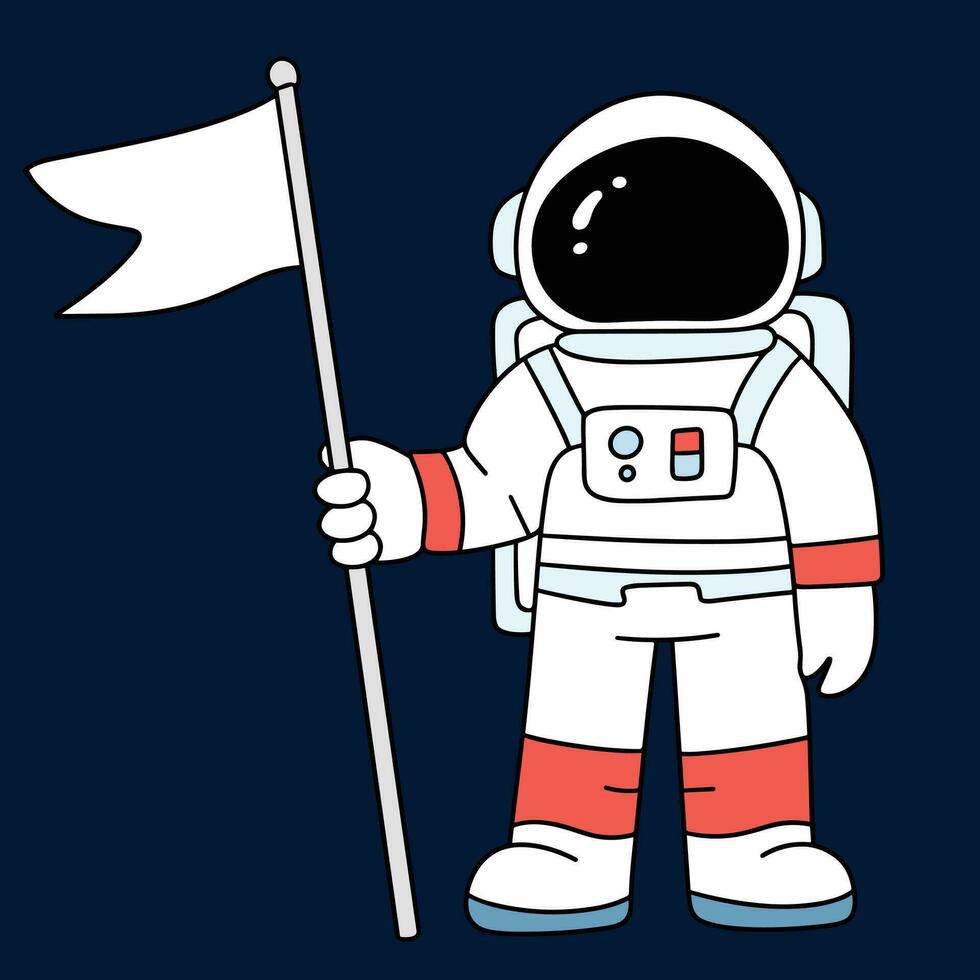 astronaut schets. astronaut in tekening stijl geïsoleerd Aan wit achtergrond. hand- getrokken vector kunst.