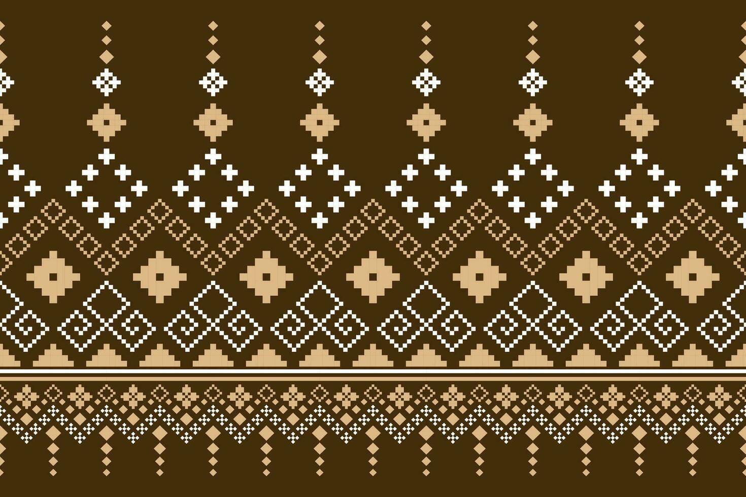 natuur jaargangen kruis steek traditioneel etnisch patroon paisley bloem ikat achtergrond abstract aztec Afrikaanse Indonesisch Indisch naadloos patroon voor kleding stof afdrukken kleding jurk tapijt gordijnen en sarong vector