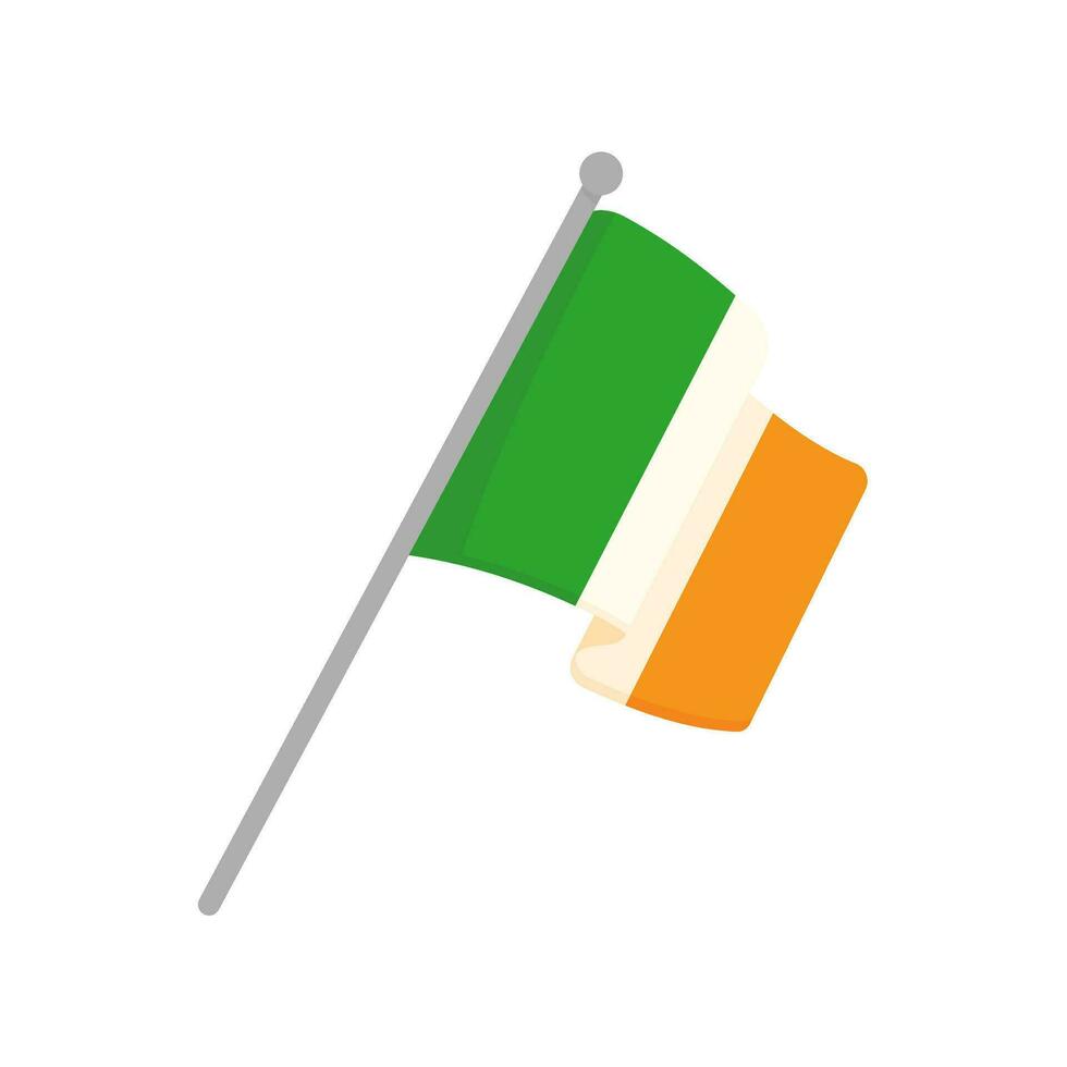 vlaggedoek vlag van Ierland elementen voor st. Patrick dag decoraties vector