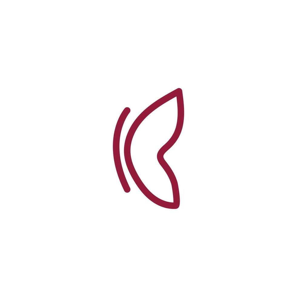 vlinder gemakkelijk logo, met mono lijn stijl. vector