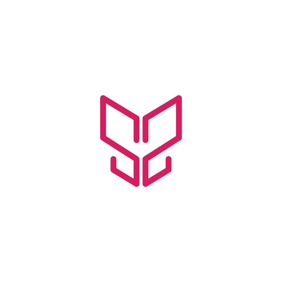 vlinder gemakkelijk logo, met mono lijn stijl, achtergrond wit vector