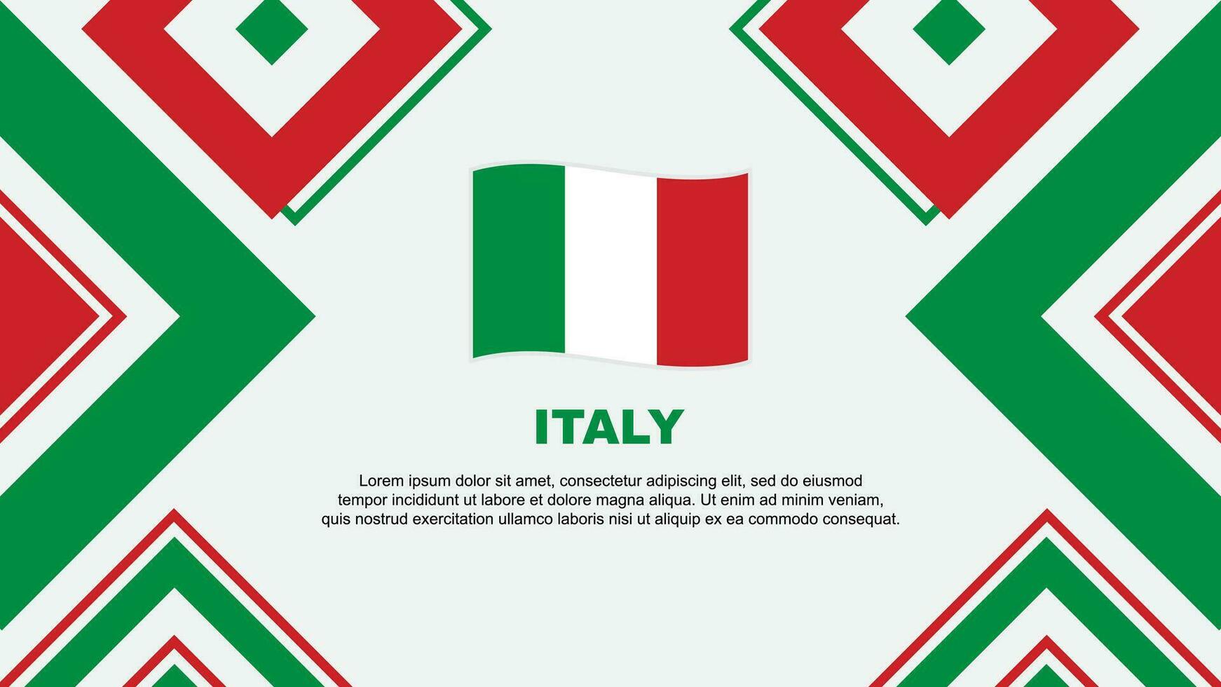 Italië vlag abstract achtergrond ontwerp sjabloon. Italië onafhankelijkheid dag banier behang vector illustratie. Italië onafhankelijkheid dag