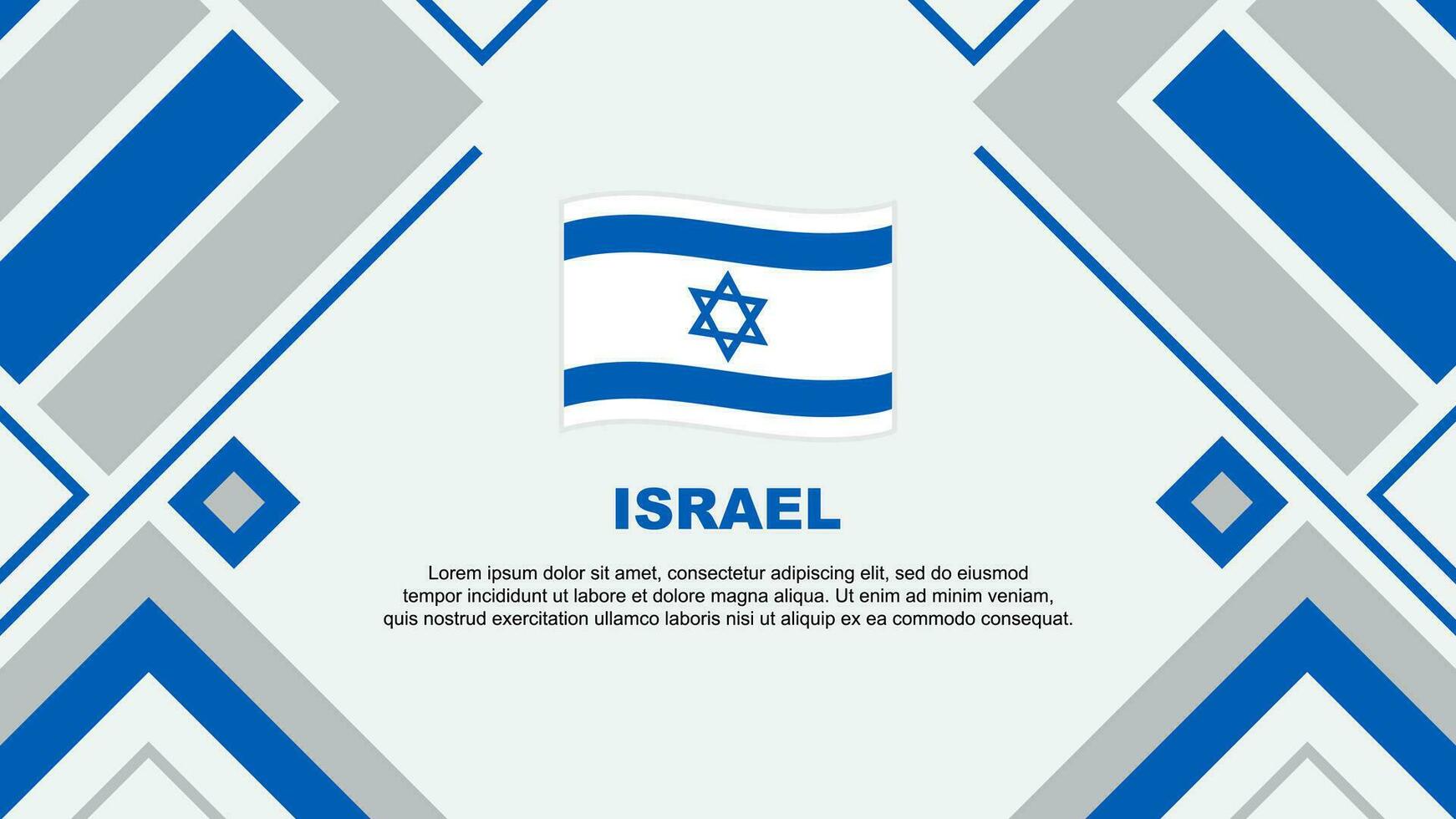 Israël vlag abstract achtergrond ontwerp sjabloon. Israël onafhankelijkheid dag banier behang vector illustratie. Israël vlag