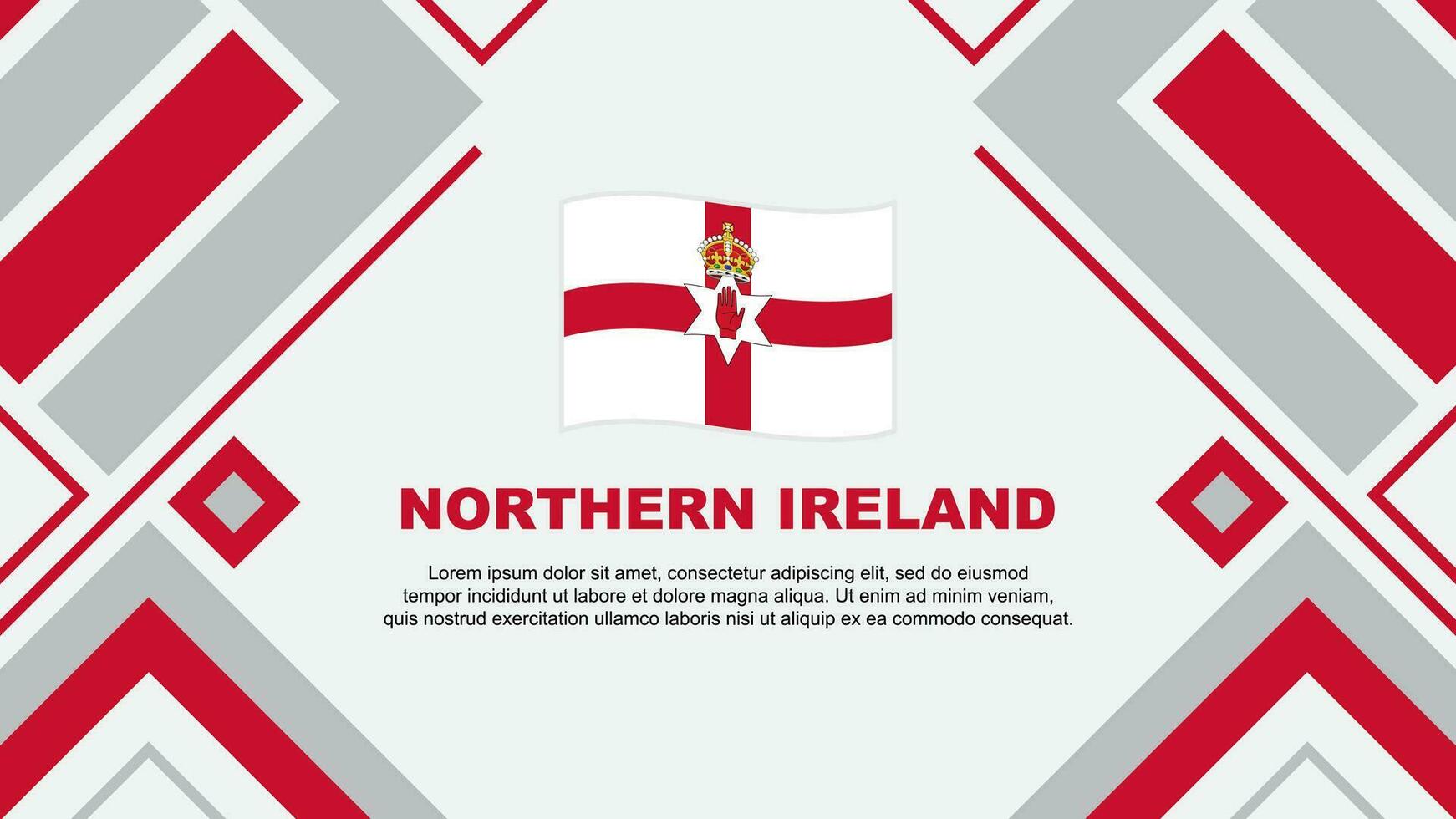 noordelijk Ierland vlag abstract achtergrond ontwerp sjabloon. noordelijk Ierland onafhankelijkheid dag banier behang vector illustratie. noordelijk Ierland vlag