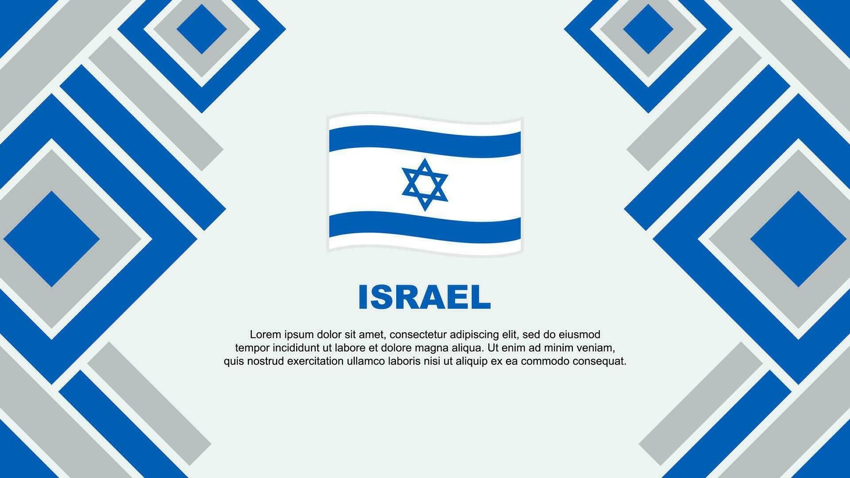 Israël vlag abstract achtergrond ontwerp sjabloon. Israël onafhankelijkheid dag banier behang vector illustratie. Israël