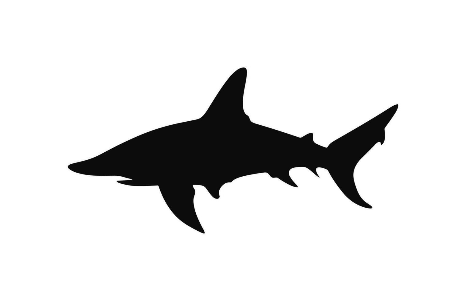 een hamerhaai haai silhouet vector