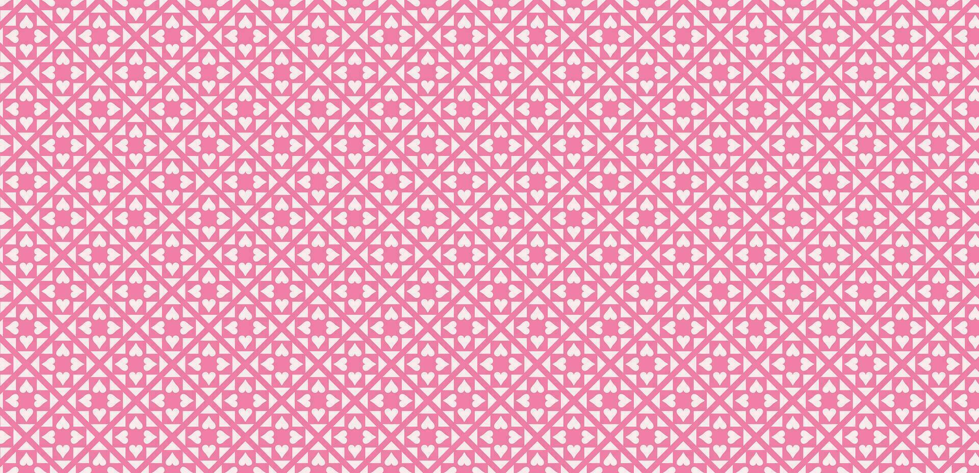 abstract roze hart naadloos patroon ontwerp, liefde achtergrond vector