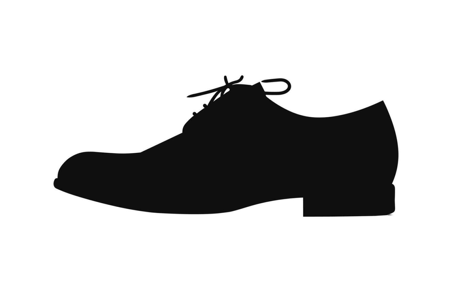 een mannetje schoen zwart silhouet vector vrij