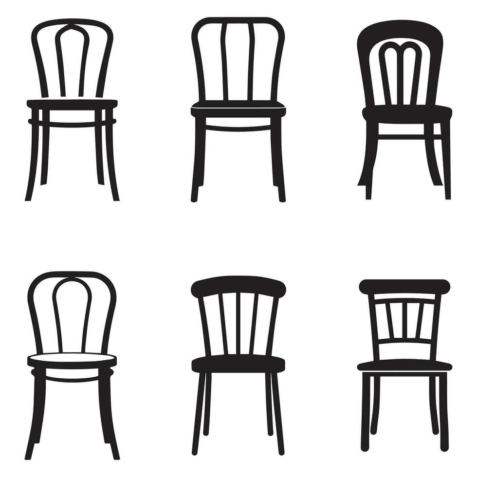 stoel icoon set. vector illustratie. geïsoleerd Aan wit achtergrond.