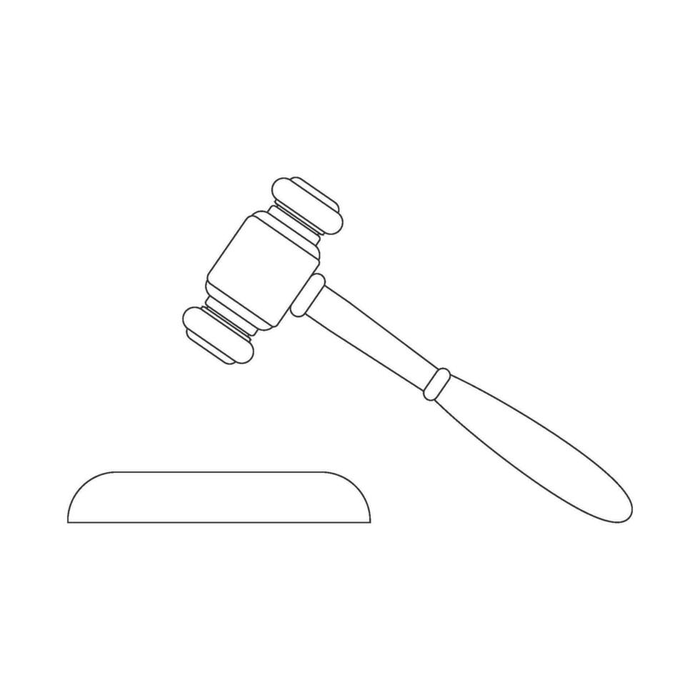 rechtbank hamer icoon vector