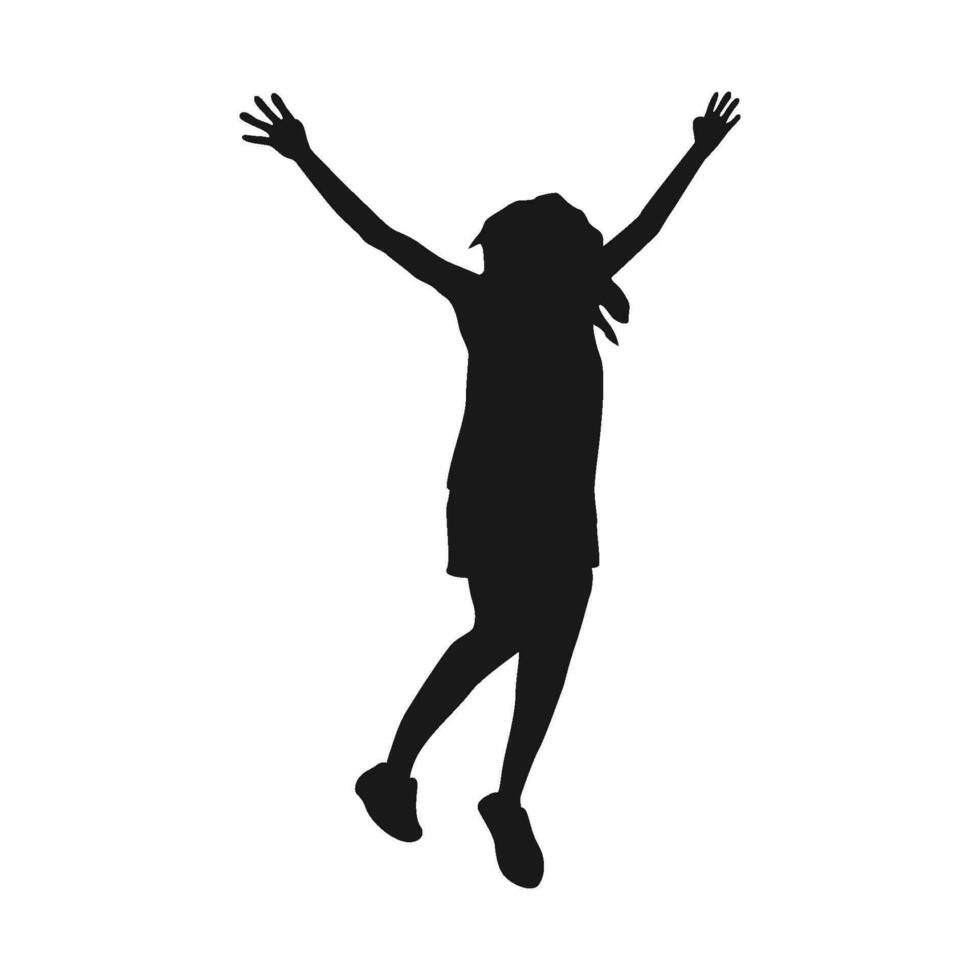 mensen jumping gelukkig icoon vector