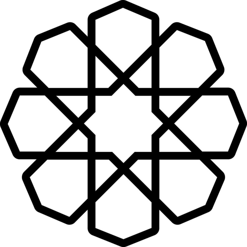 Islamitisch geometrie patroon schets vector illustratie