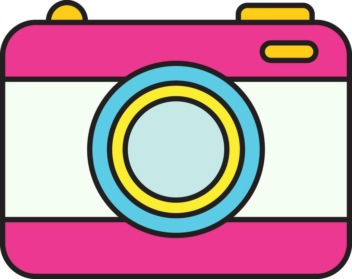 schattige roze camera vectorillustratie vector