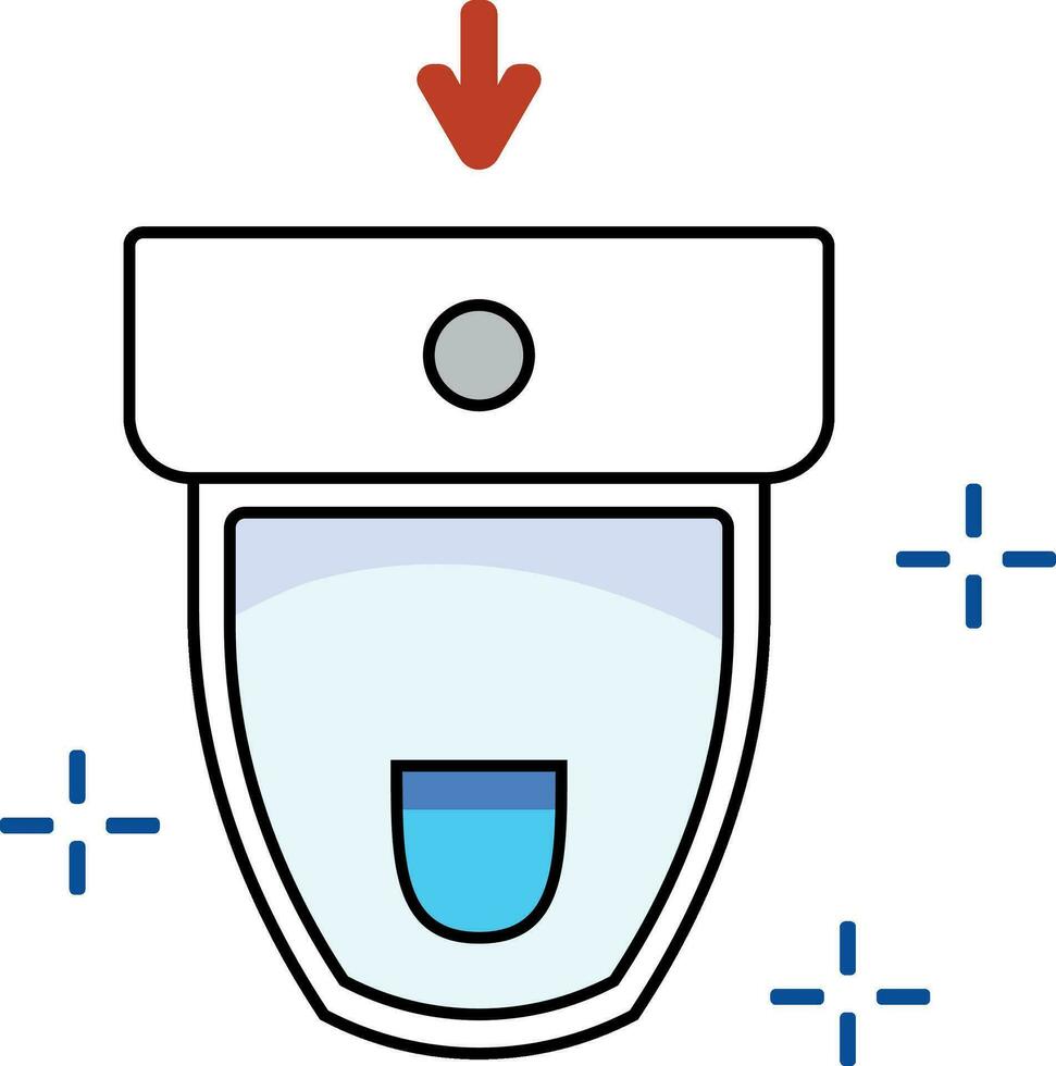 doorspoelen de Toiletten vector illustratie