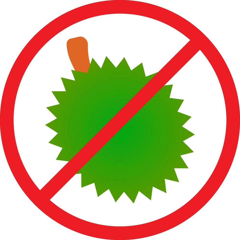 Nee durian toegestaan vector illustratie