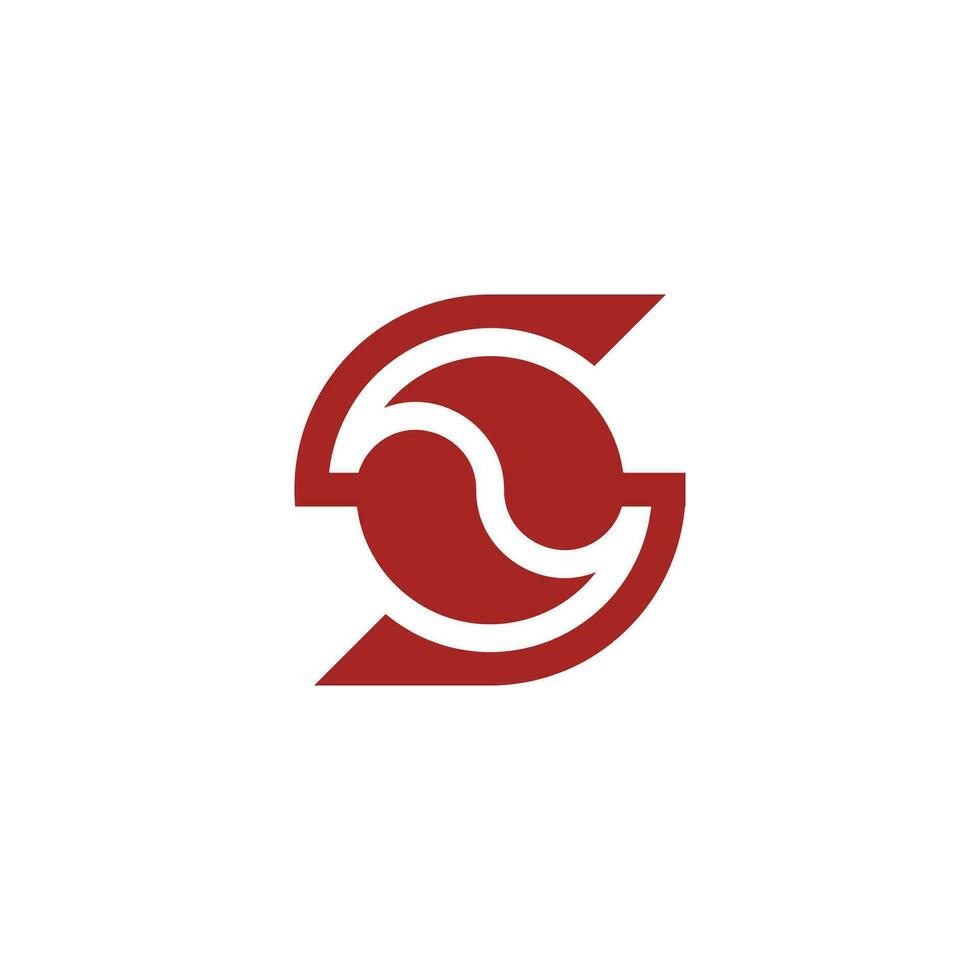 brief s yin yang logo vector