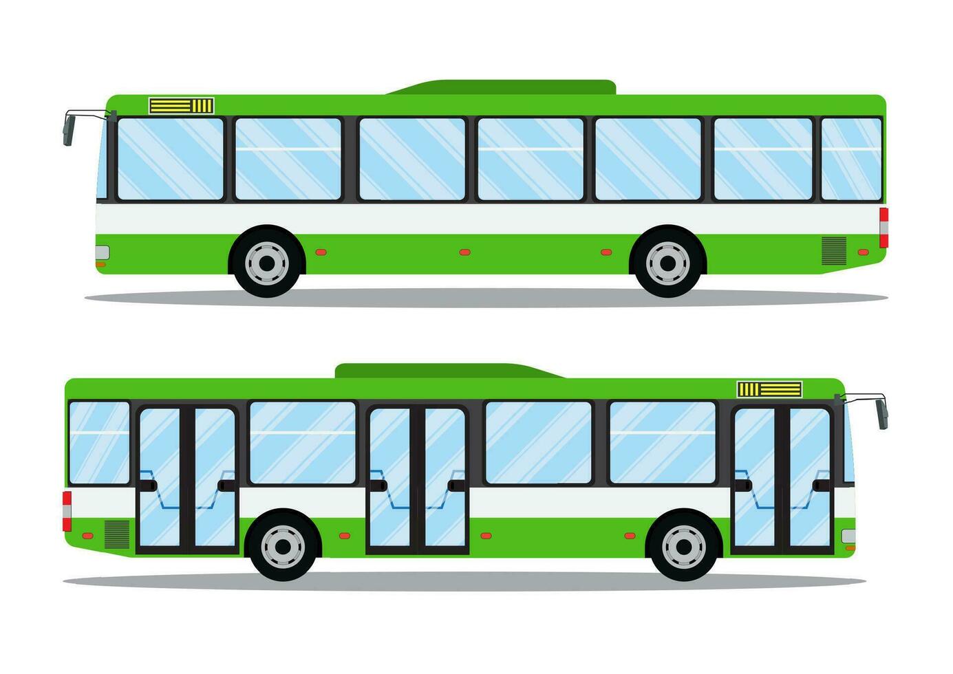 stad doorvoer korter afstand bus, vector