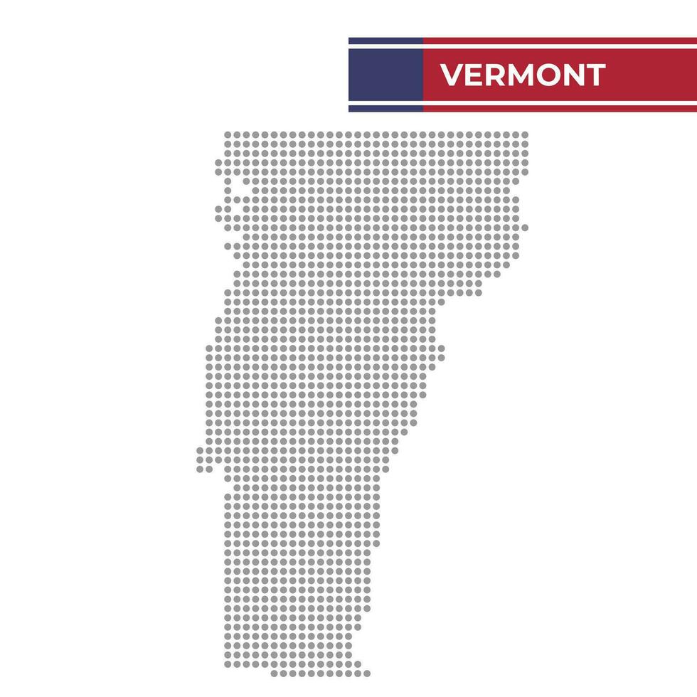 stippel kaart van Vermont staat vector