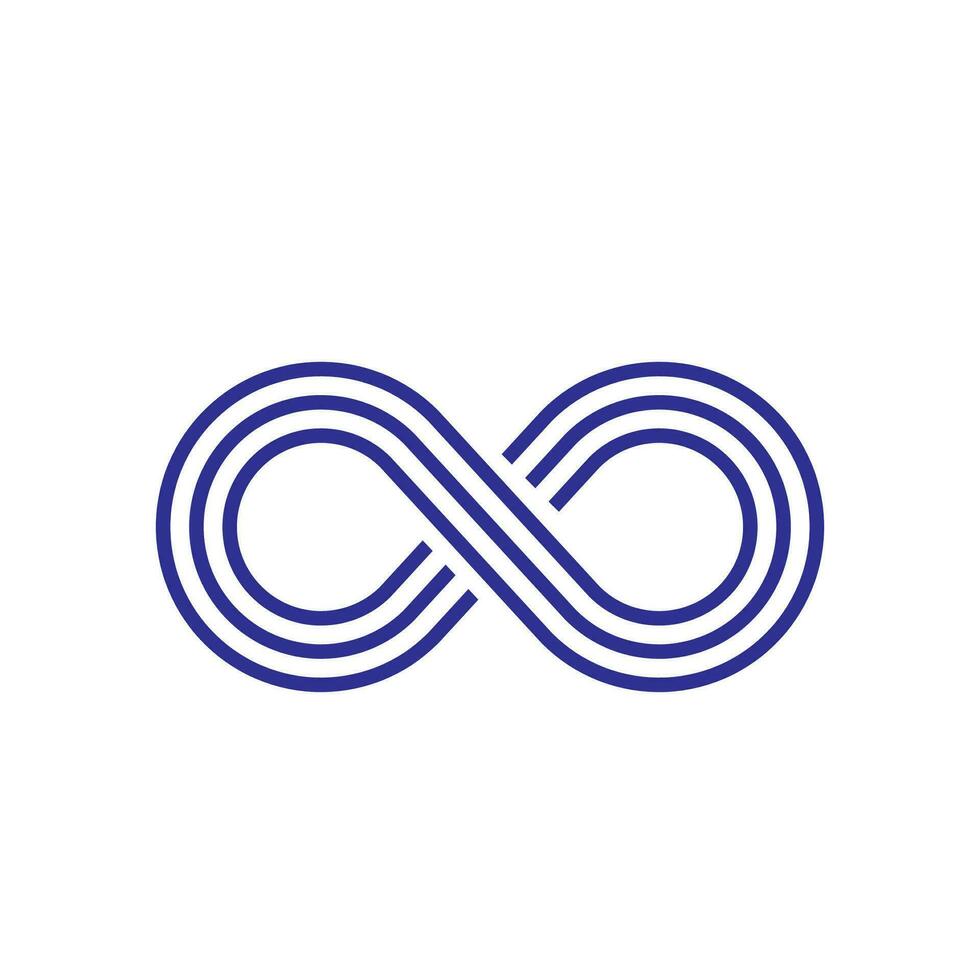 oneindigheid logo en symbool sjabloon pictogrammen vector illustratie