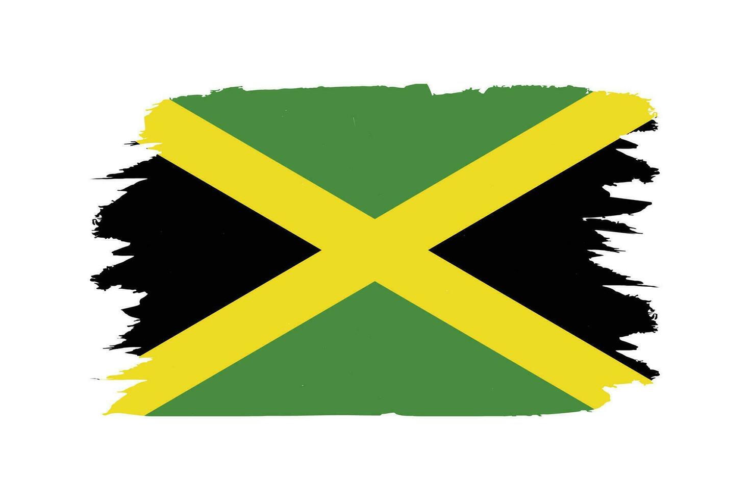 Jamaica vlag officieel kleuren vector illustratie