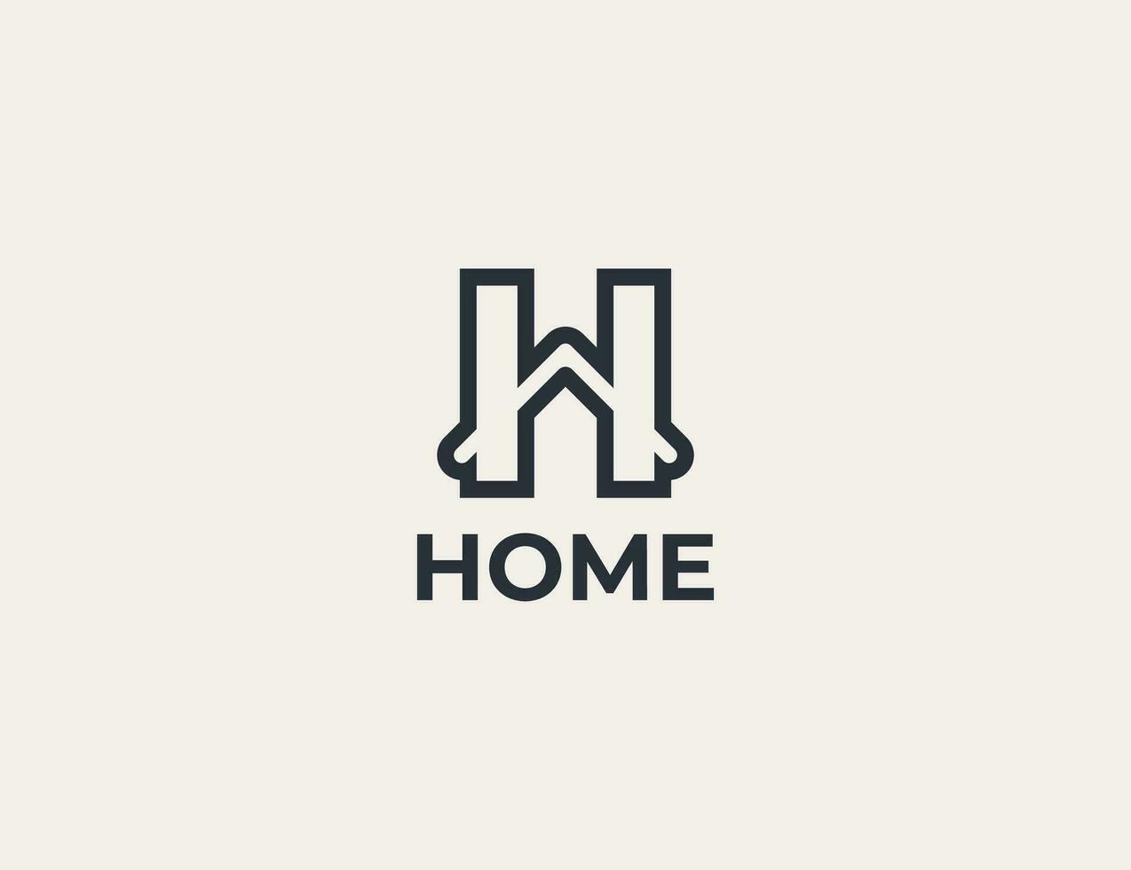 eerste brief h huis logo concept symbool icoon teken element ontwerp. makelaar, hypotheek, huis, echt landgoed logo. vector illustratie sjabloon