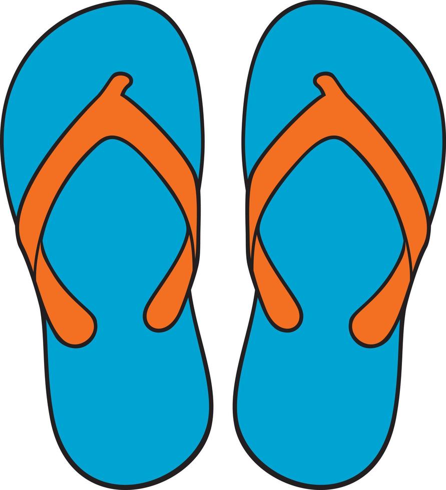 blauwe teenslippers vector