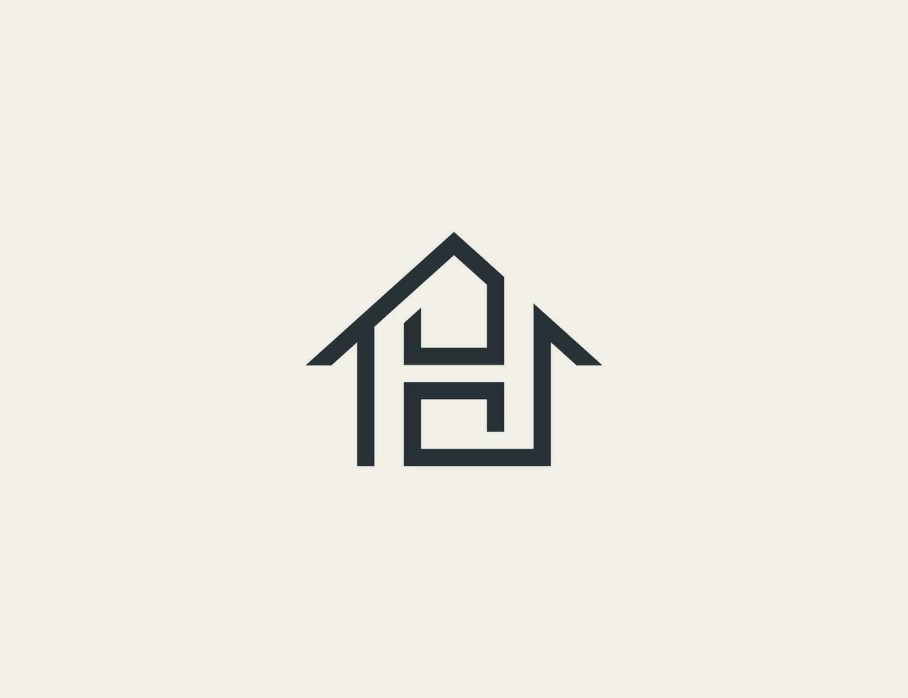 eerste brief h huis echt landgoed logo concept symbool teken icoon element ontwerp. makelaar, hypotheek, huis logo. vector illustratie sjabloon