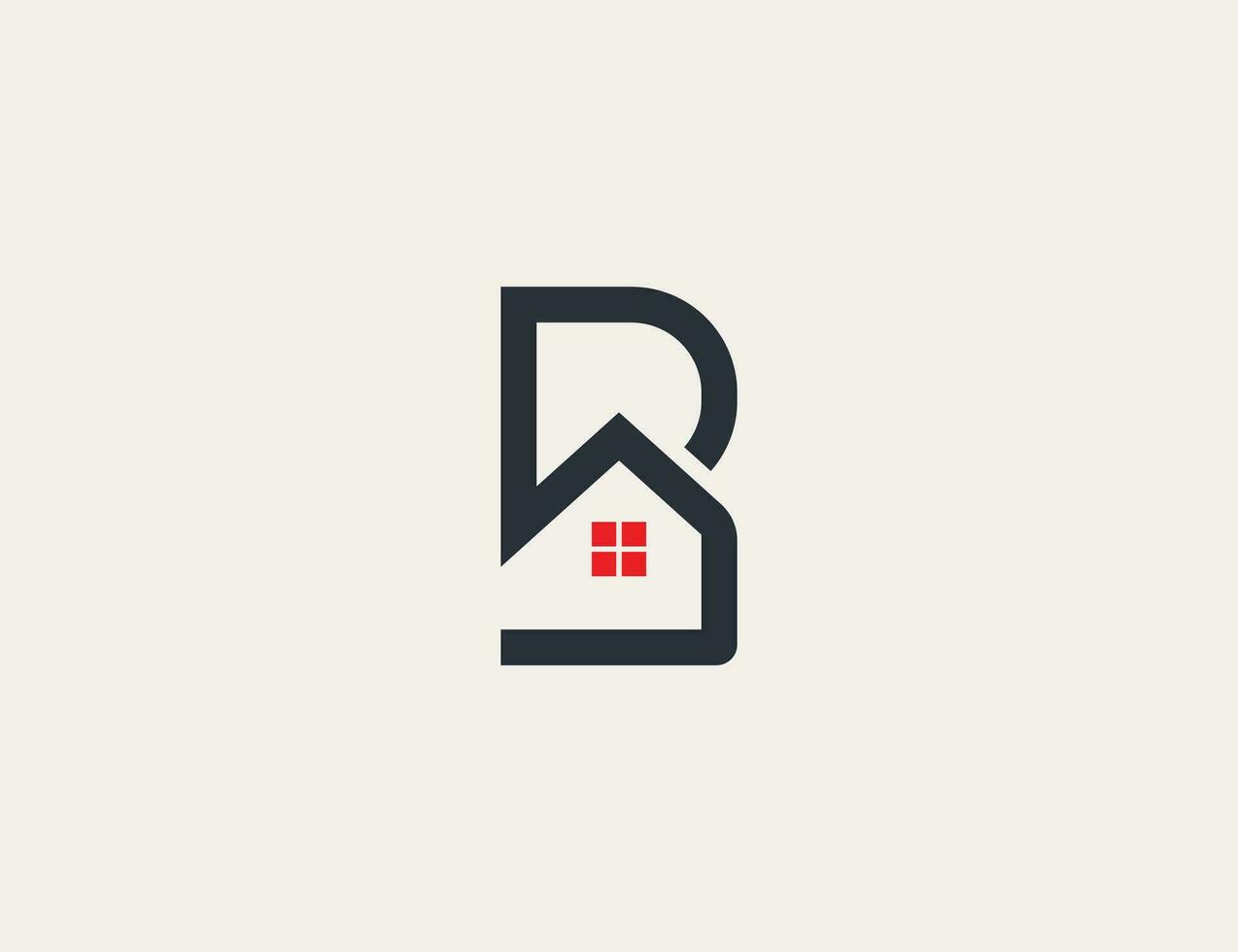 eerste brief b huis echt landgoed logo concept symbool teken icoon element ontwerp. hypotheek, makelaar, huis logo. vector illustratie sjabloon