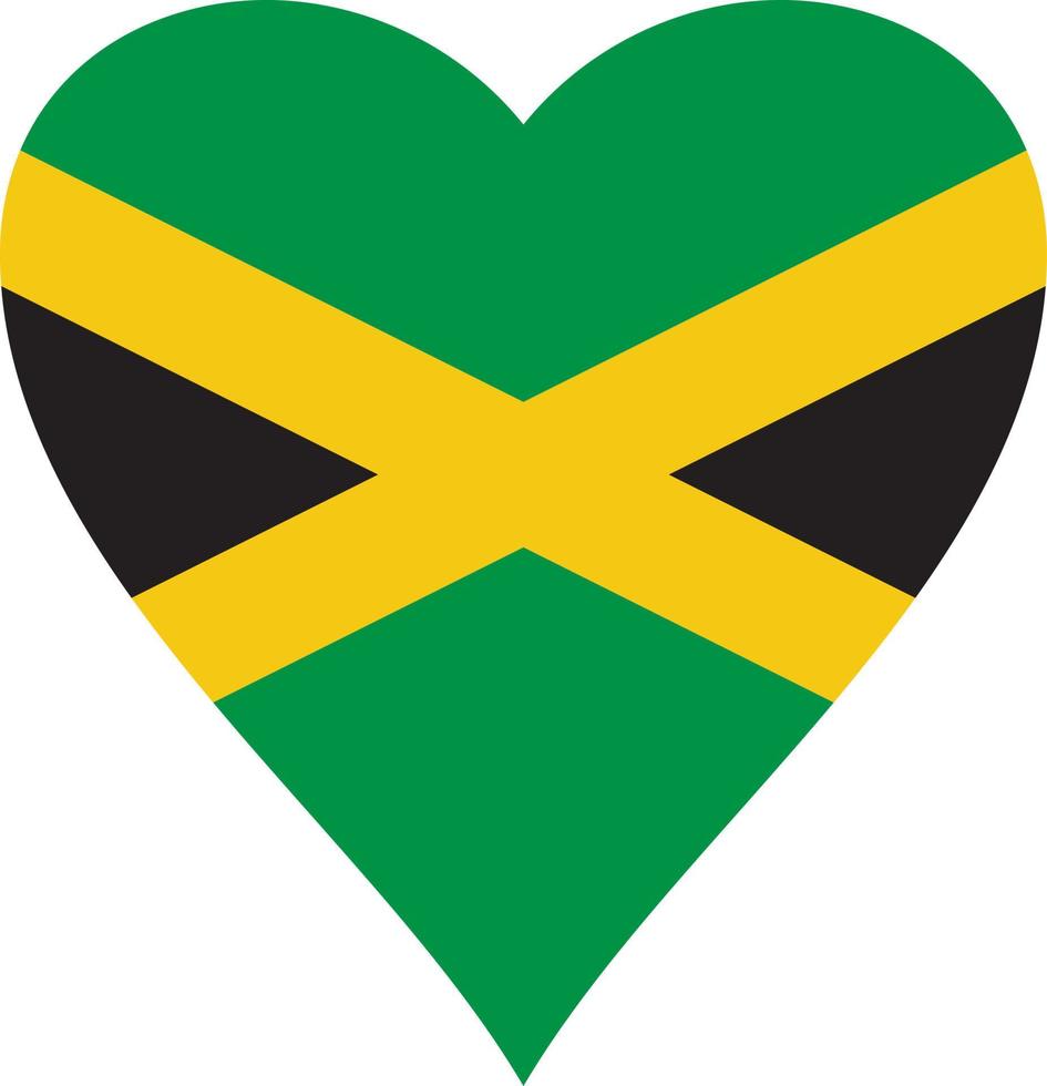 Jamaica hart vlag vector