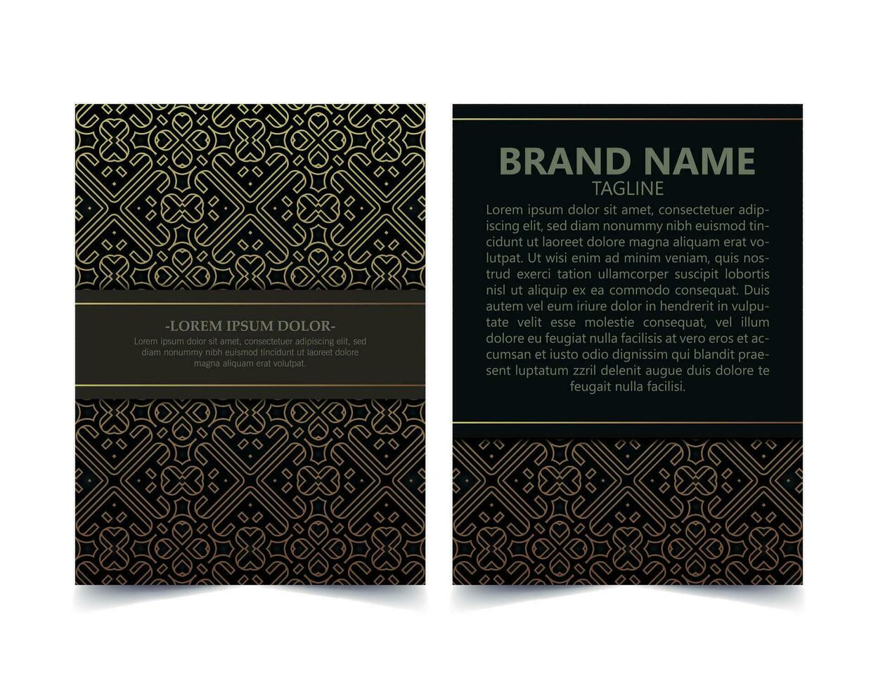 luxe ornament patroon boekomslag collectie vector