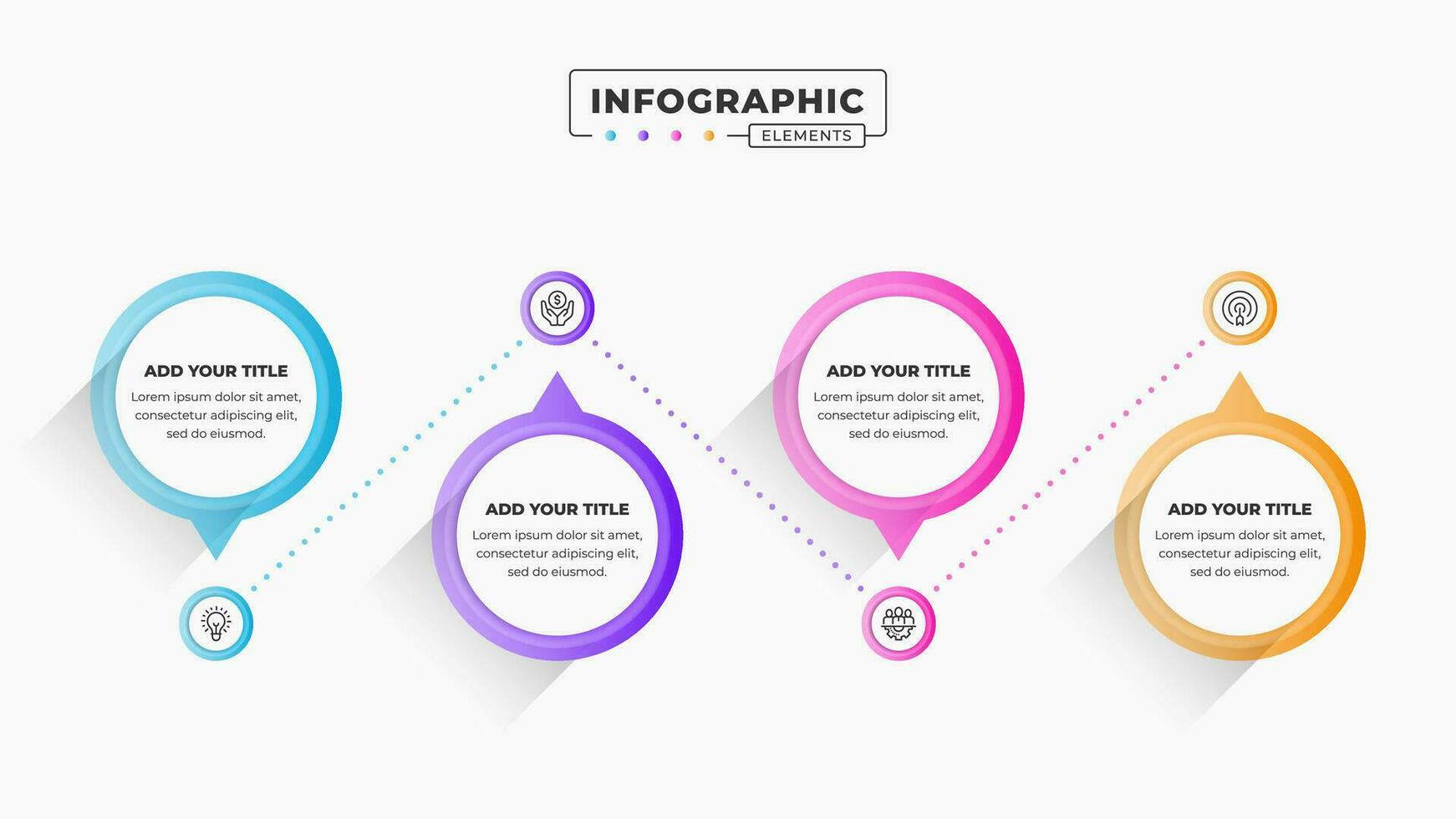 vector bedrijf werkwijze infographic ontwerp sjabloon met 4 stappen of opties