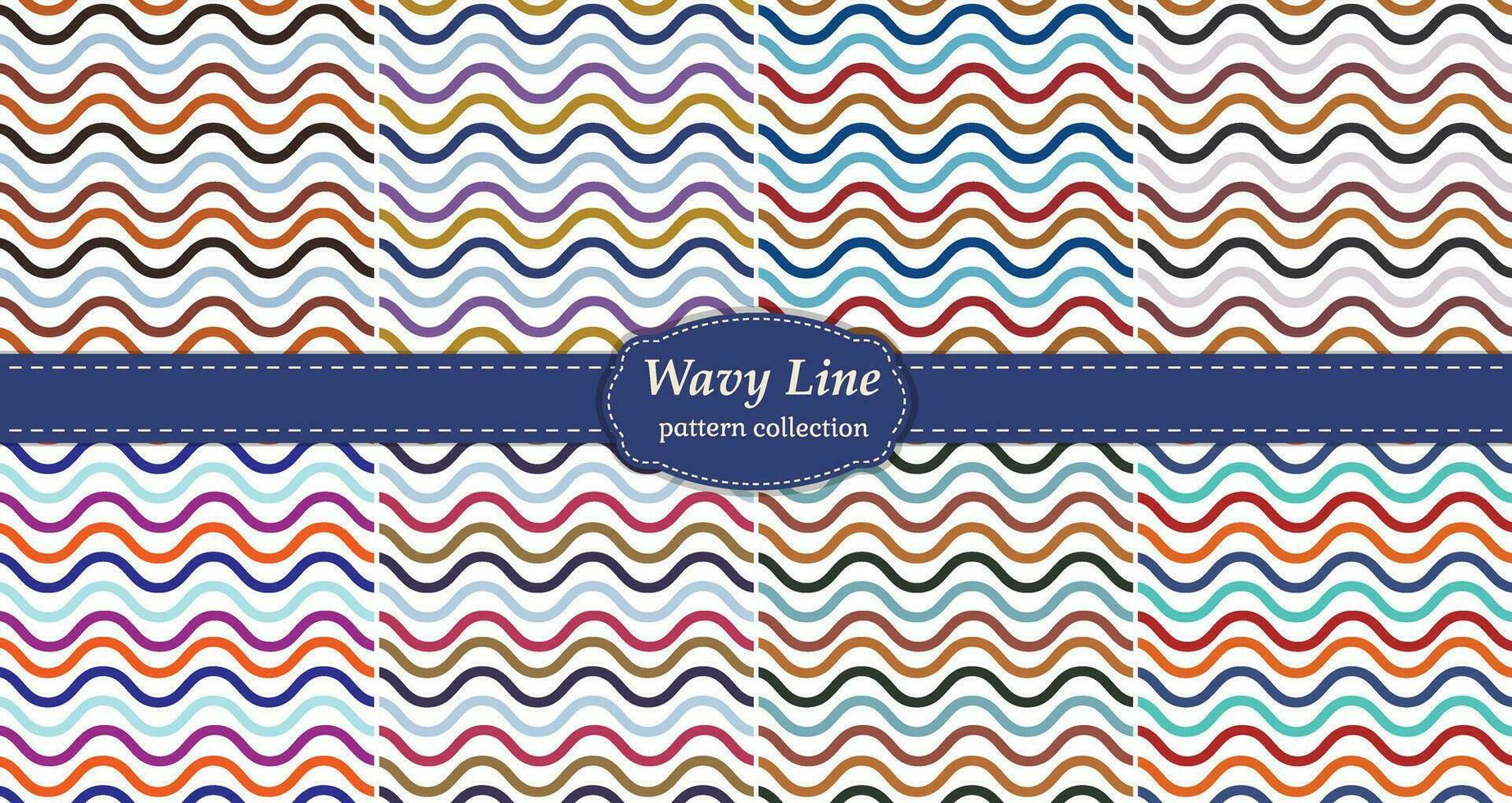 kleurrijk golvend lijnen patroon verzameling vector