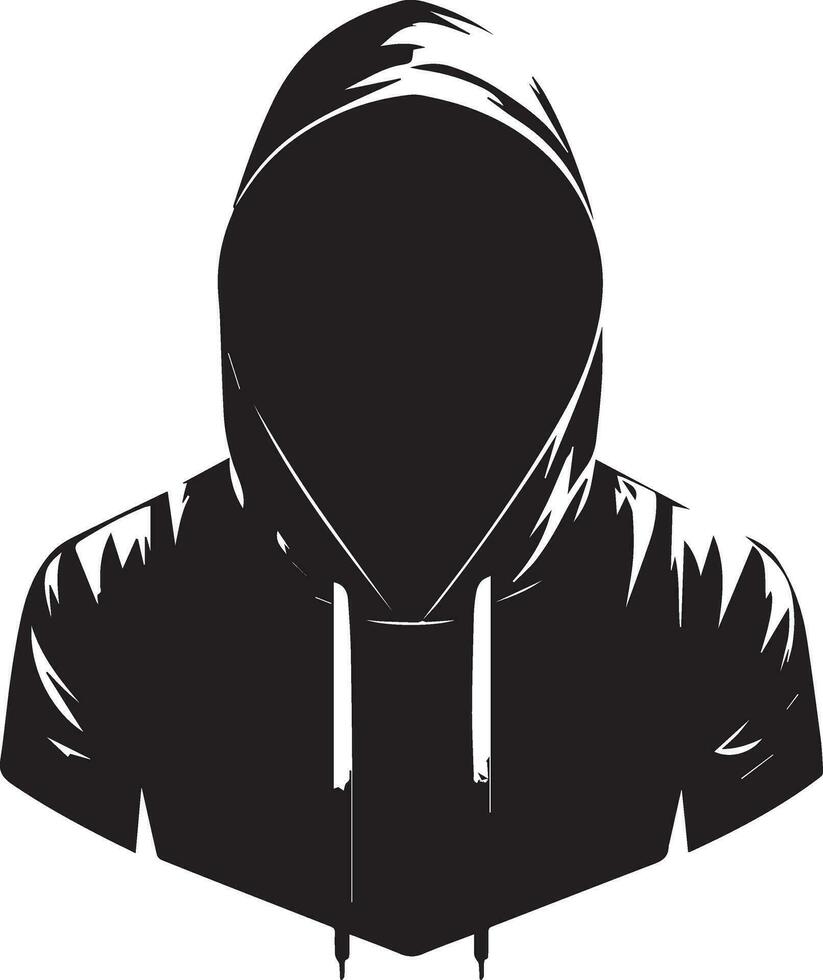 Mens hoodies vector silhouet zwart kleur 4