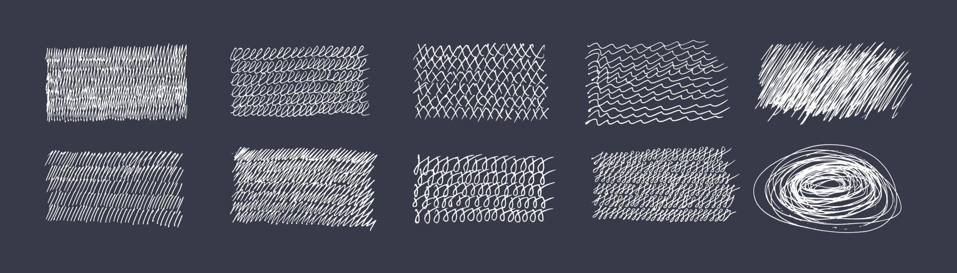 doodle lijnen handschrift. handschriften illustratie in vlakke stijl. set elementen uit dunne lijnen voor design. handschriften zijn getekend met een pen vector