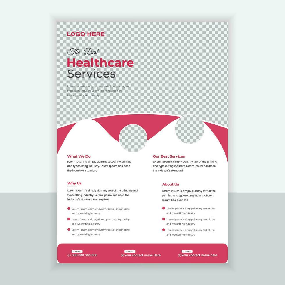 medisch folder of brochure ontwerp sjabloon voor uw bedrijf met solide en helling kleuren vector