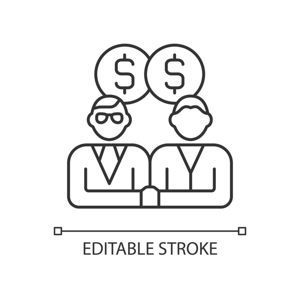 verkoopvertegenwoordiger rgb lineair pictogram vector