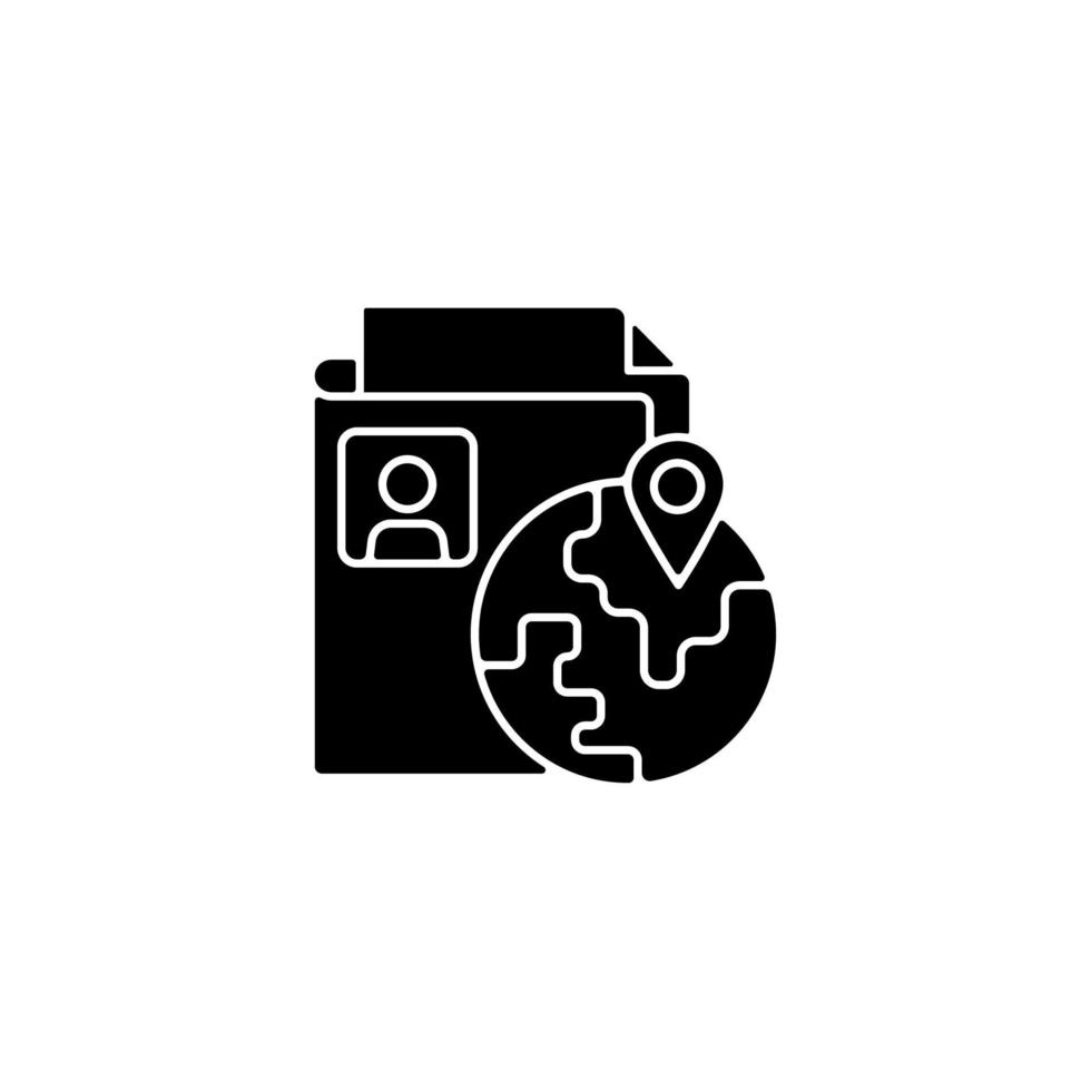 etnische afkomst privacy zwarte glyph icon vector