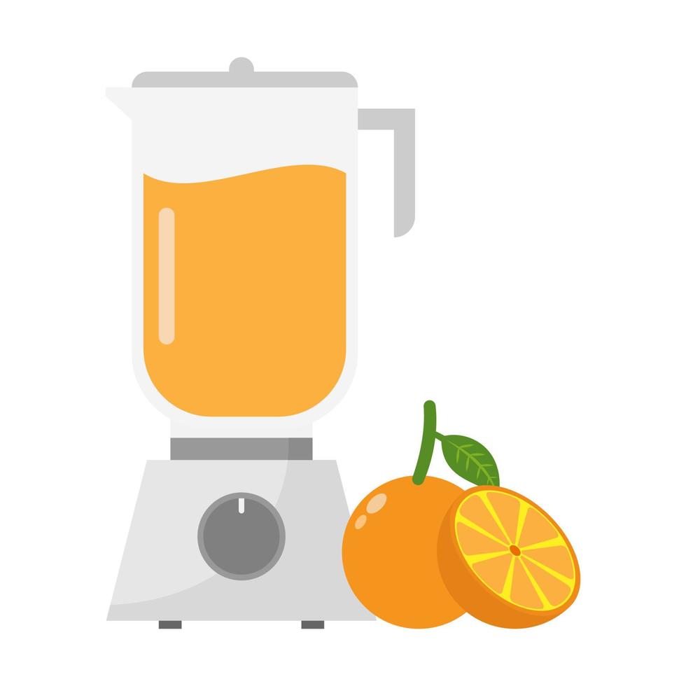 sinaasappelsap drankje pictogram plat ontwerp vector