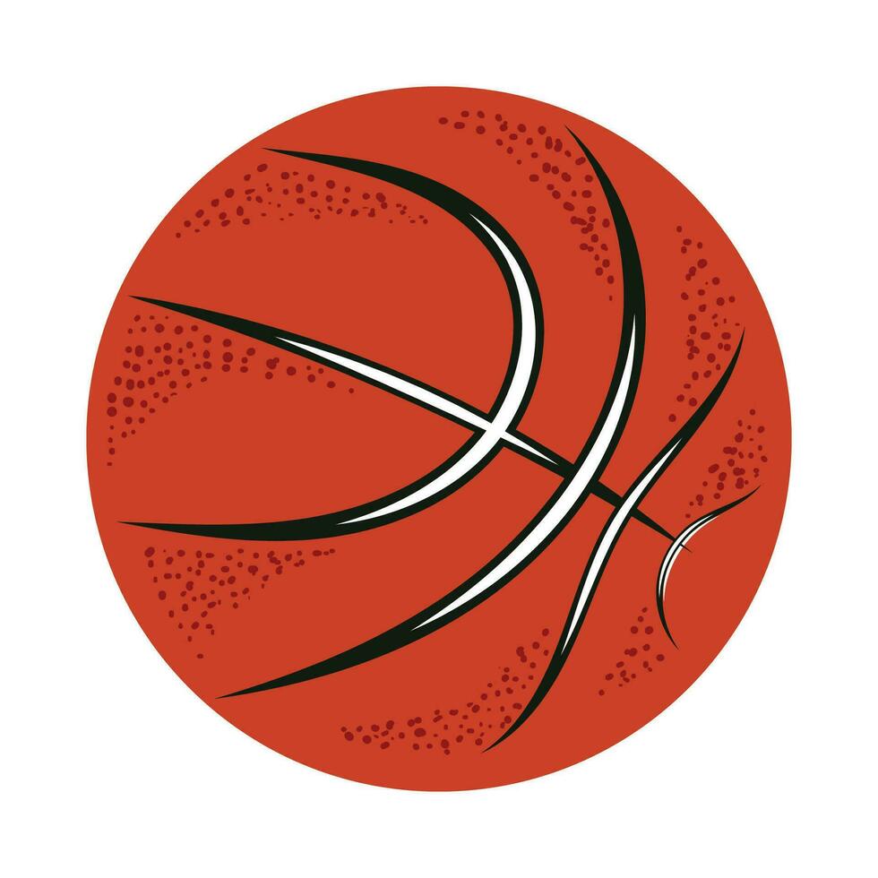 basketbal vector voor afdrukken, basketbal icoon, basketbal vector illustratie, kleurrijk geïsoleerd vector