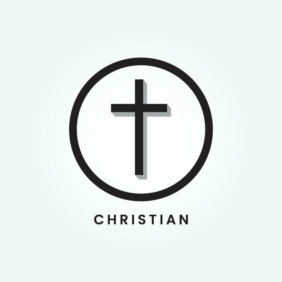 religie kruis symbool icoon vector illustratie