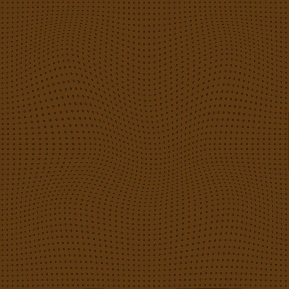 abstract genaaid donker chocola kleur cirkel polka punt golvend vervormen patroon Aan lite chocola kleur achtergrond vector