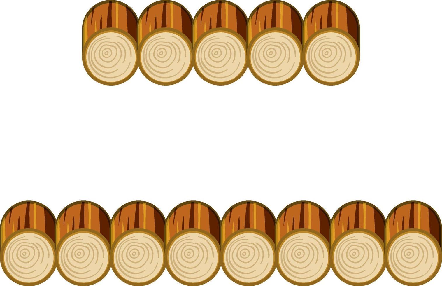 houten stammen op een witte achtergrond vector