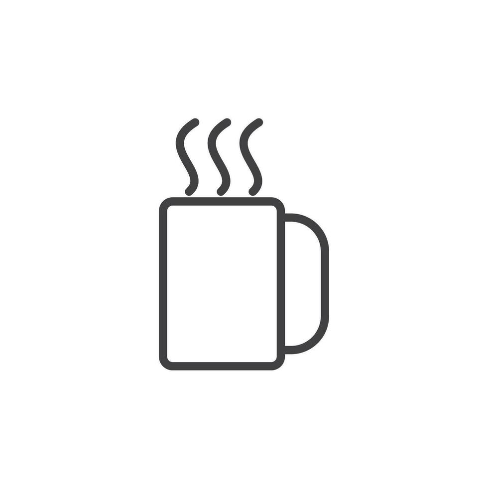 koffie breken icoon. teken voor mobiel concept en web ontwerp. schets vector icoon. symbool, logo illustratie. vector grafiek.